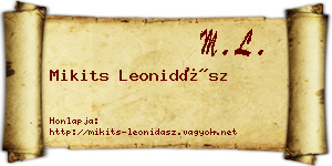 Mikits Leonidász névjegykártya